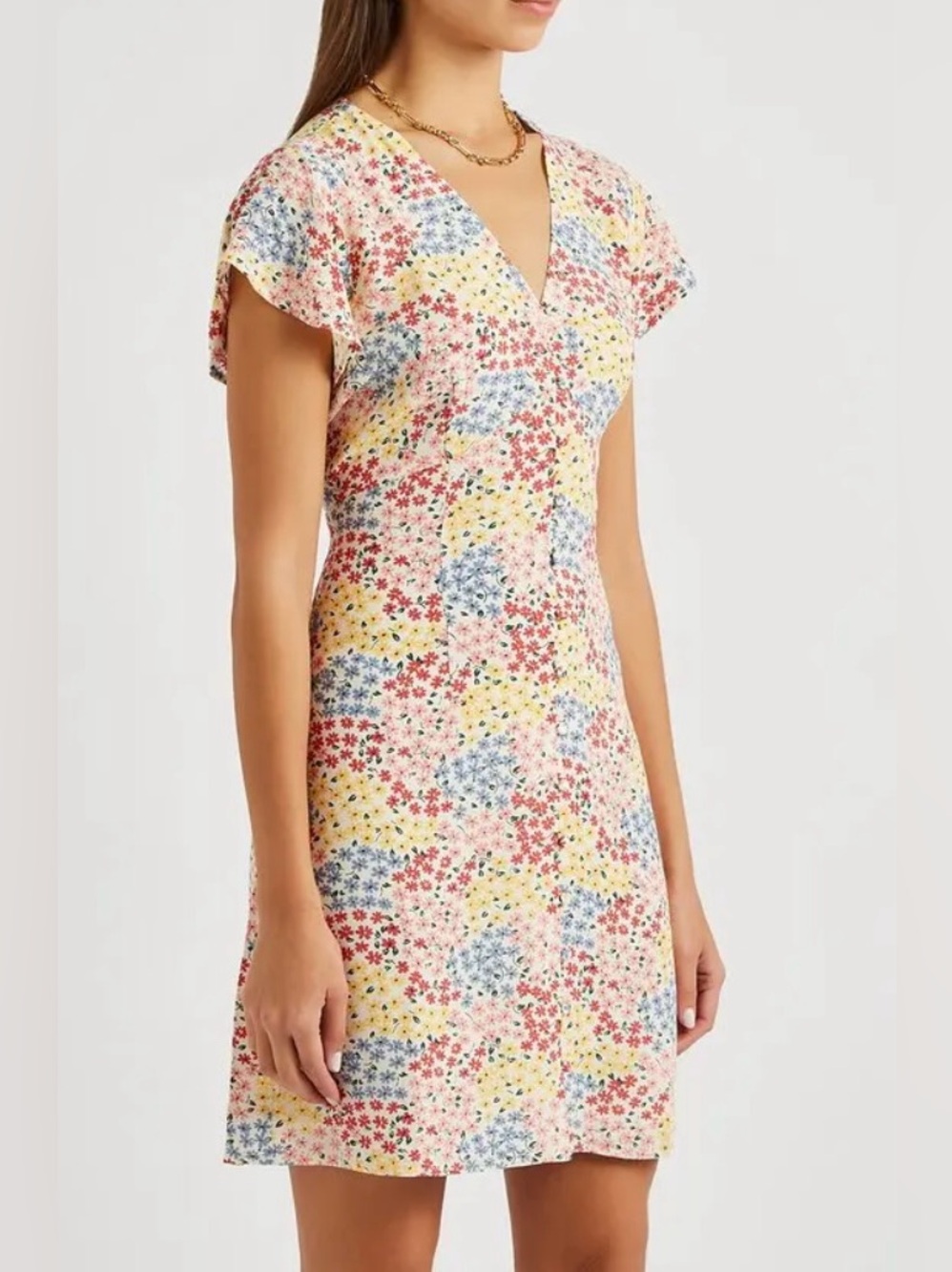 Rails Helena Floral Print Mini Dress EUC!!